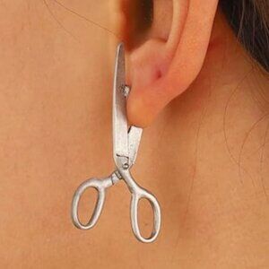 Vintage Gothic Scissors Stud Earrings – Luxury Halloween Earrings